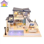 ตุ๊กตาไม้ DIY สีฟ้า