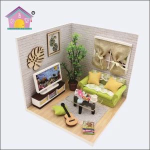 บ้านตุ๊กตาทำด้วยมือไม้ DIY บ้าน