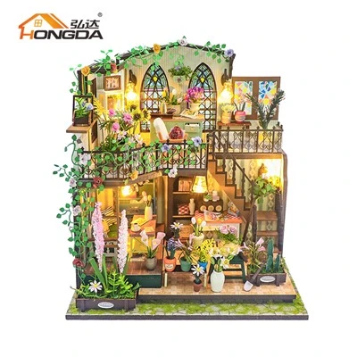 ชุดตุ๊กตาไม้ DIY บ้านดอกไม้ Darcy Flower House